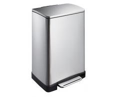 EKO E-Cube Poubelle à Pédale Métal Inox 34,5 x 40,3 x 65 cm 40 litres