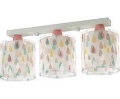 plafonnier enfant 3 lumières Color Rain gouttes multicolore