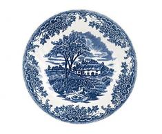 Churchill Brook Blue Lot de 6 assiettes Ã dessert Blanc/bleu