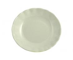 H&H Camelia Assiette Creuse, Faience, 6 PiÃ¨ces, Vert, 20 cm