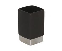 MSV 140748 gobelet ceramique INOX nhale, Acier Inoxydable/GrÃ¨s, Noir Mat