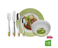 WMF 1296309964 Set de 6 Couverts Enfant, Acier Inoxydable, Multicolore, 40 x 25 x 9,8 cm