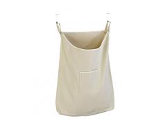 Wenko 62107100 Canguro Panier Ã Linge Dessus de Porte Coton Beige 52 x 10 x 81 cm