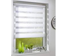 Deco/Dr10045160 Duo Double Store avec Clip Support/Tissu/système Largeur 41 45 cm, Blanc