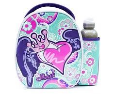 Smash Filles Fashionista Sac Ã dÃ©jeuner Isotherme et 500Â ML Bottle-Navy, Tissu, Violet, 10.2 x 27.7 x 27.1 cm