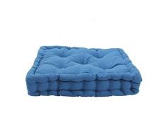 Thedecofactory 400304 Pouf, Polyester, Bleu Marine, 40 x 40 x 8 cm