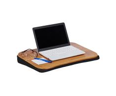 Relaxdays 10021548 Coussin Ordinateur Portable Bambou Support Amovible PoignÃ©e L x P: 51 x 37 cm (jusquâÃ 22 pouces) Nature, HLP 7,5 x 51 x 37 cm