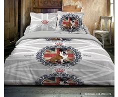 douceur de nuits Parure de Couette, Coton, Multicolore, 240x220x1 cm