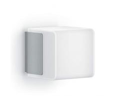 Applique murale dextérieur Steinel L 835 LED iHF Cubo argent, applique murale LED, détecteur de mouvement 160°, mise en réseau, commande via app