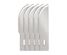 Fiskars Lame de rechange originale nÂ°22 (Sculpture incurvÃ©e), Pour Fiskars Cutter de PrÃ©cision, 5 unitÃ©s, Acier de qualitÃ©, Argent, Lame de haute performance, 1024403