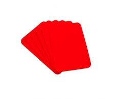 1buy3 Lot de 6 Sets de Table Ronds en Feutre de 5 mm dépaisseur Rouge