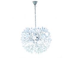 Mendler Reality|Trio Lampe Suspension luminaire, Ã=50cm, Fleurs acryliques, Blanc