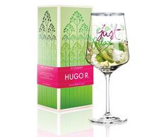 RITZENHOFF 2930021 Hugo R. Apéritif Verre, Cristal, Vert/Mauve, 9,3 x 9,3 x 22,5 cm