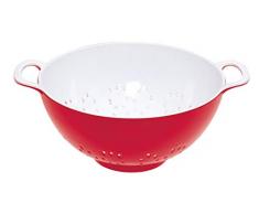 Kitchen Craft CWMCOLSMLRED Passoire, Mélamine, Blanc/Rouge, 32 x 32 x 22 cm