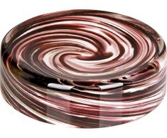 Nicol 2001816Â Layla Bol Rond, Ã Utiliser des 2Â CÃ´tÃ©s Porte-Savon/Plateau dans Le Bain, Verre, mÃ»re/Blanc, 10.0Â x 3.0Â x 11,0Â cm