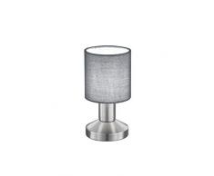 Trio Leuchten 595400111 Garda Lampe de table, Nickel, E14, Gris, 9.5 x 9.5 x 18 cm