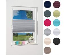 Store plissÃ© occultant K-Home Palma, Gris, 80 x 210 cm