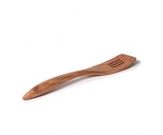 Berard 66772, Spatule striée Terra en bois dâolivier fait-main, idéale cuisine et service - 32 cm.