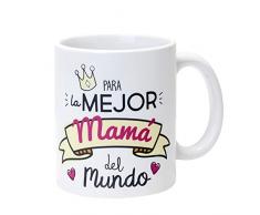 Mopec Tasse cerámicapara la Meilleure Maman dans Une boîte Cadeau, Porcelaine, Blanc, 8.1 x 8.1 x 9.5 cm