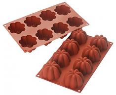 Silikomart 26.154.00.0060 SF154 Moule Forme Charlotte 8 CavitÃ©s Silicone - Coloris alÃ©atoire