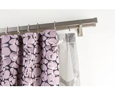 InCasa Double Tringle à Rideaux: 31 x 12 mm, L. 260 cm. en Acier satiné â Complet