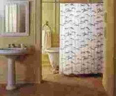 HomeBain Rideau de Douche Albatros Tissus 180x200 Bleu 100%