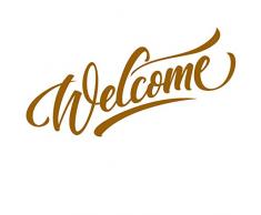 Welcome Sticker Mural repositionnable avec Inscription en Allemand Willkommen 40 x 14 cm (Marron)