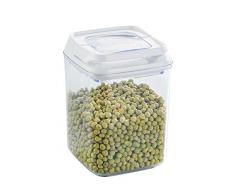 WENKO Boîte de rangement Turin 0,90 l - boîtes fraîcheur, étanche à lair Capacité: 0.9 l, Polystyrène, 10 x 14.5 x 10 cm