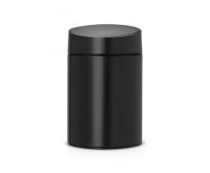 Brabantia 483189 Poubelle Slide Bin Acier Noir 5 L 22 x 32,5 cm