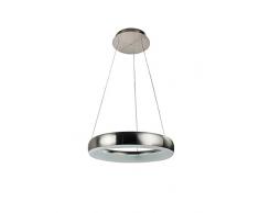 WOFI 6481.01.64.8401 Lampe suspendue, Plastique, 24 W, Nickel Mat