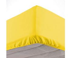 douceur dintÃ©rieur drap housse 2 personnes 160x200 cm jersey jersy miel