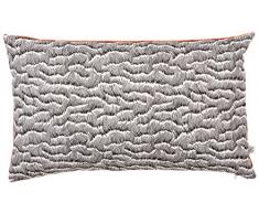 Maison Martin Morel 0660042082336 Coussin Rectangulaire Wave Verso Coton Orange 8 x 30 cm
