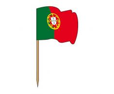 Garcia de Pou 144 unité Drapeau Picks Portugal dans Une boîte en Bois, Assortis, 4 x 2.5 x 6.5 cm