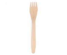 Einweggeschirr & Besteck Vaisselle & Couverts jetables 90101Â 1000Â Fourchettes, Bois 16,5Â cm,