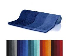 Spirella Badteppich Four Blue, 60X90 cm Tapis de Bain, Bleu, 90 x 60 x 25 cm