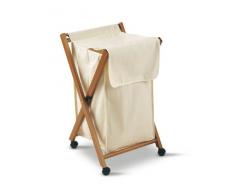 Europe & Nature Corbeille Ã Linge, Bois, Marron, 50 x 44 x 78 cm