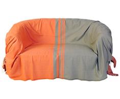 Fouta FutÃ©e JetÃ© de canapÃ© en Coton fouta, Multicolore, 300x200 cm