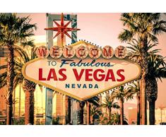 Papier Peint dÃ©co poster WELCOME TO LAS VEGAS 3 x 2,70 m | DÃ©co et photo murale XXL QualitÃ© HD Scenolia
