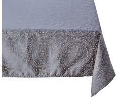 Lovely Casa Kolam Nappe, Polyester, Bleu, 240 x 140 cm