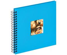 Walther Album Photo à Spirales Fun Design maïs Jaune Album Photo, Structure Couverture,Bleu océan, 26 x 25 cm
