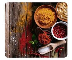 WENKO 53870100 Plaque pour vitrocÃ©ramique Epices, Multicolore, Verre trempÃ©, 50 x 56 cm