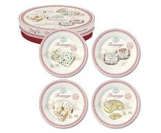 COFFRET 4 ASSIETTES A FROMAGE D19CM