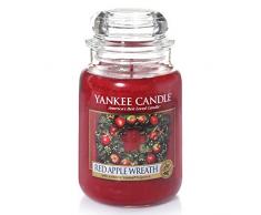 Yankee Candle bougie jarre parfumée, grande taille, Couronne de pommes rouges, jusquà 150 heures de combustion