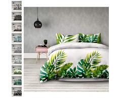 AmeliaHome Averi Parure de lit 3 pièces en Coton Makia 230 x 220 cm + 2 x 50 x 75 cm