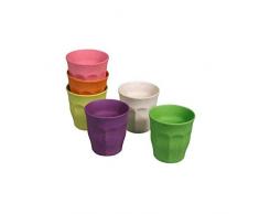 Zuperzozial Lot de 6 gobelets Couleur Arc-en-Ciel Assortis