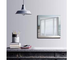 Bonamaison Décoration Murale Impression sur Miroir Encadré sur Toile, Dimensions: 50 x 50 Cm - Conçu et fabriqué en Turquie