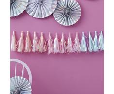 Ginger Ray Guirlande décorative à Pompons en Aluminium irisé Idéal pour Une fête