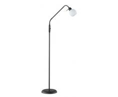 TRIO, Lampadaire, Freddy incl. 1 x LED,E14,4,0 Watt,3000K,320 Lm. Verre opale, Blanc, Corps: metal, Rouille antique L:23,0cm, H:150,0cm, P:54,0cm IP20,Interrupteur