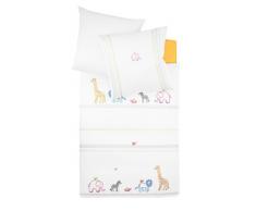 Fleuresse 142028 en Percale brodée Parure de lit pour Enfant Blanc 135 x 200 cm