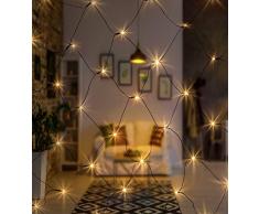 Amare Lot de 2 bougies LED en cire véritable Blanc 7,5 x 12,5 cm, Plastique Cuivre, blanc chaud, Lichternetz 160 LED - 320 x 150 cm